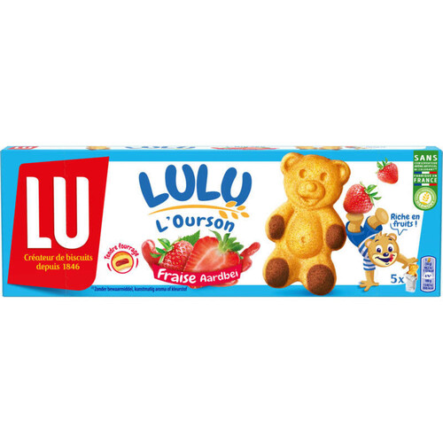 Lu Lulu L'Ourson Gâteaux fourrés à la Fraise 300g