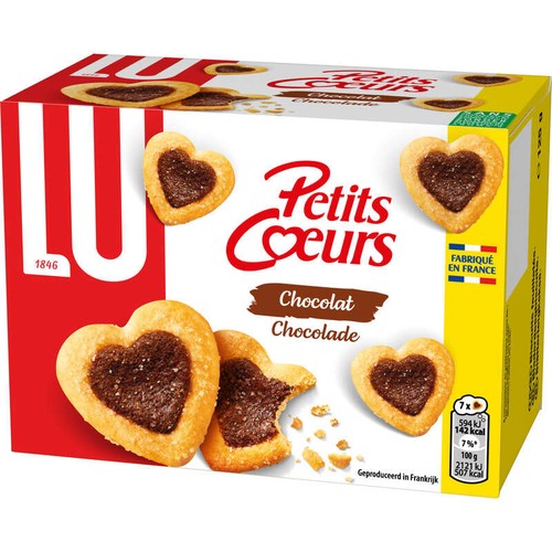 Lu Petits Cœurs Biscuits feuilletés au Chocolat 125g