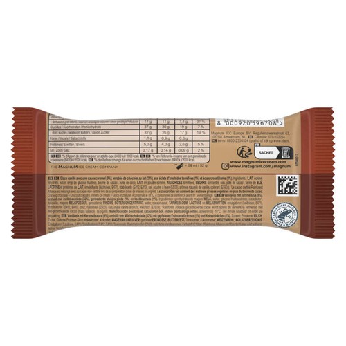 Magnum Barre Caramel Cacahuète x1 52g