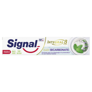 Signal Dentifrice Integral 8 Nature Bicarbonate Fraîcheur & Détox 75ml.