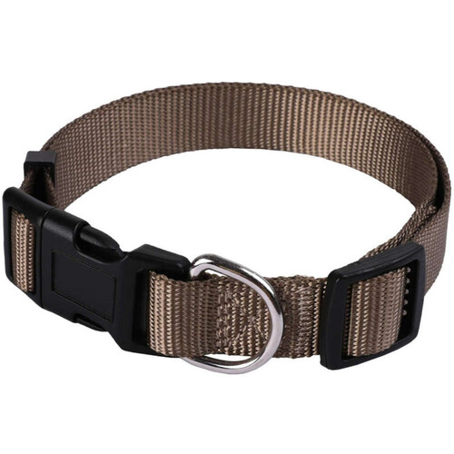 Animalis Collier Basic 25mm et 44/65cm pour Chien Taupe