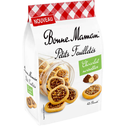 Bonne Maman petits feuilletés chocolat noisettes 250g