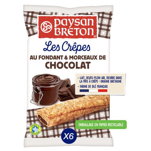 Crêpes Paysan Breton Fourréesfondant Et Morceaux De Chocolatx6 - Pav