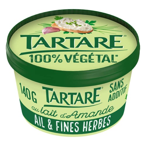 Tartare Végétal Fromage À Tartiner Ail Et Fines Herbes 140g