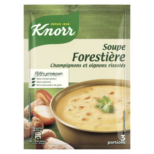 Knorr Soupe Déshydratée Forestière Champignons et Oignons 85 g 3 portions