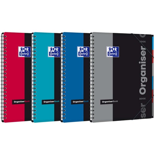 Oxford Cahier trieur, A4, grands carreaux, 160 pages, reliure spirale