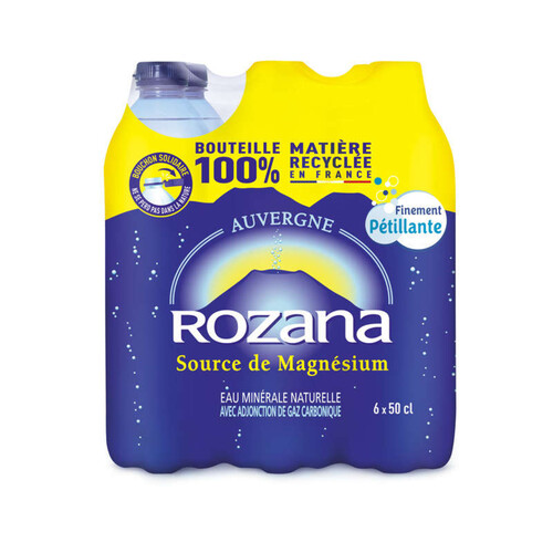 Rozana Eau Minérale Naturelle Gazeuse 6x50cL