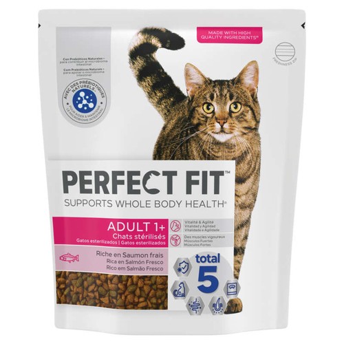 Perfect Fit Croquettes saumon frais chat adulte 1+ stérilisé 1.4kg
