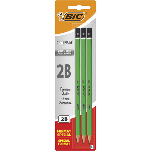 Bic 3 crayons graphite 2B