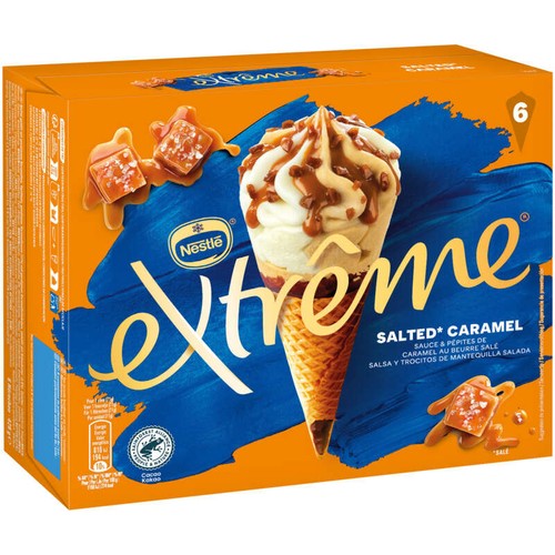 Nestlé Cônes Extreme salted caramel x6 426g