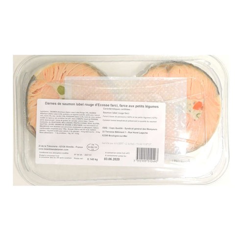 Les Entrées De La Mer Darne de Saumon label rouge par 2  140G