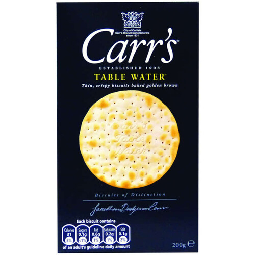 Carr's Table Water Biscuits 200g