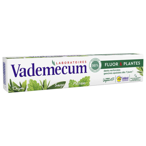 Vademecum Dentifrice Fluor et Plantes 75 ml