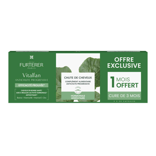 [Para] René Furterer Vitalfan Antichute Progressive de Cheveux Complément Alimentaire Offre spéciale 3X30 Capsules