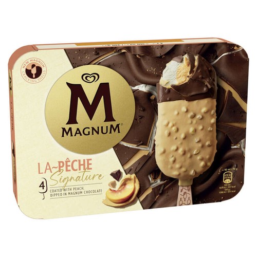 Magnum Glace Bâtonnet La Pêche 4x90ml