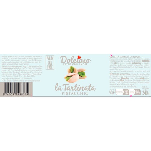 Dolicioso Pâte À Tartiner Pistache 240g