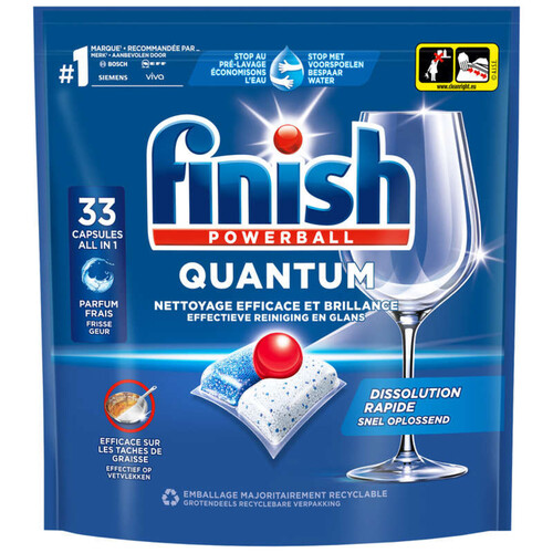 Finish Powerball Quantum All in One Capsules pour Lave-vaisselle x33