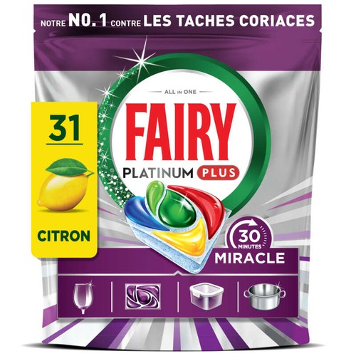 Fairy Miracle tablette vaisselle citron 510g