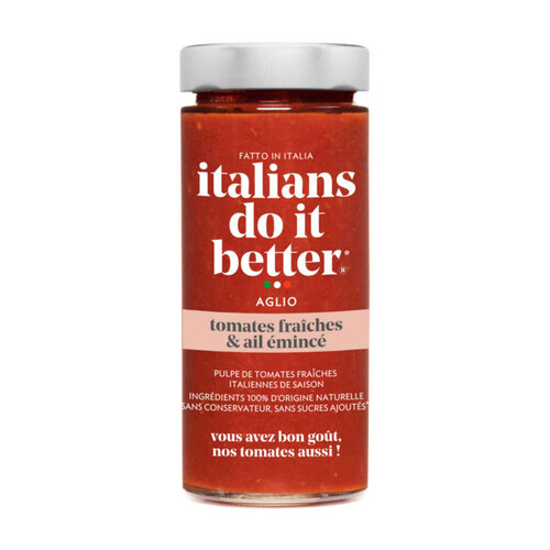 Italians Do It Better Sauce Tomates Fraîches & Ail émincé 290g