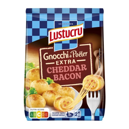 Lustucru Gnocchi a poêler extra cheddar bacon 280g