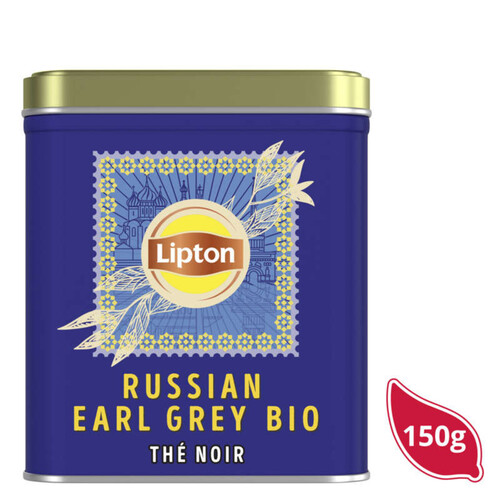 Lipton Thé Noir Bio Russian Earl Grey 150G