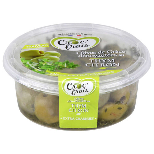 Croc Frais Olives Verte de Grèce au Thym et Citron 150g