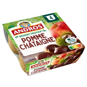 Andros Compote Pomme Châtaigne 4x100g