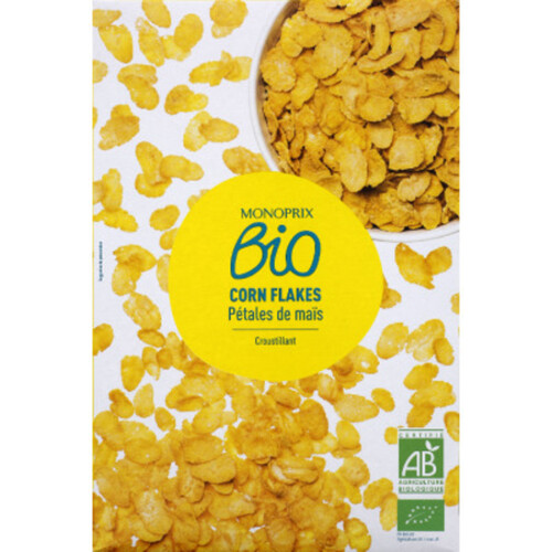 Monoprix Bio Corn Flakes Croustillants Au Sucre De Canne Bio 375G