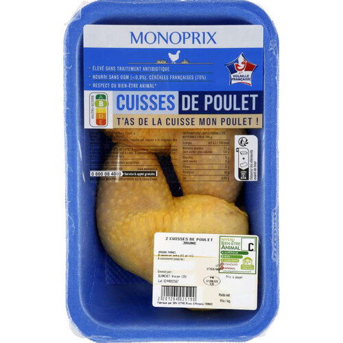 Monoprix Cuisses De Poulet X2 550g
