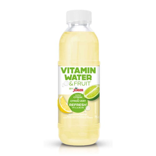 Joker Vitamin Water & Fruit Saveur Citron + Citron Vert Refresh 75cl