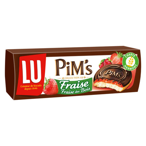 Lu Pim's Biscuits génoise Fraise et nappage Chocolat 150g