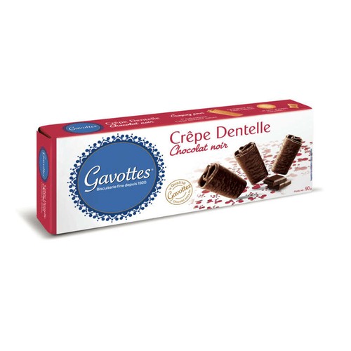 Les Gavottes Crêpe dentelle au chocolat noir 90g