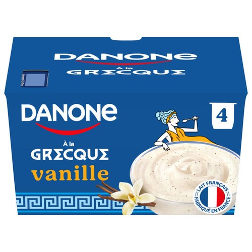 Danone Yaourt à la grecque Vanille 4x110g