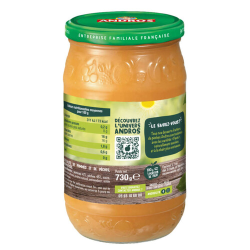 Andros Compote Pomme Pêche 730g Monoprix Courses en ligne et offres