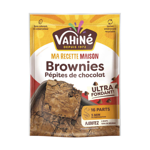 Vahiné brownies pépites de chocolat ultra fondant ! 310g