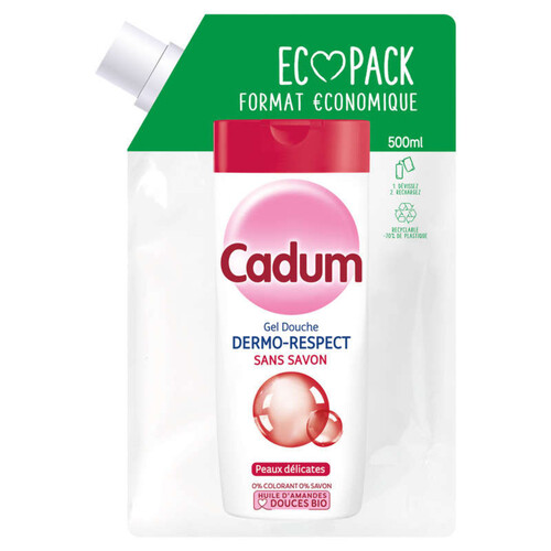 Cadum Ecopack Gel Douche Dermo-Respect 500ml