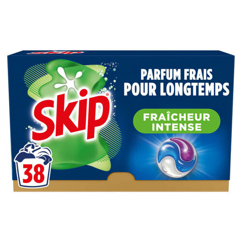 Skip Skip Lessive Capsules 3-En-1 Fraîcheur Intense X38