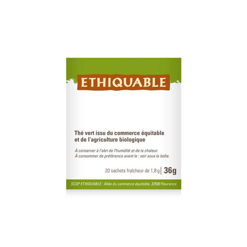 Ethiquable Thé Vert De Ceylan Bio 36G