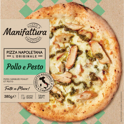 Manifatura Pizza Poulet et pesto 380g