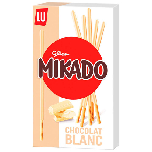 Lu Mikado Biscuits nappés au Chocolat Blanc 90g