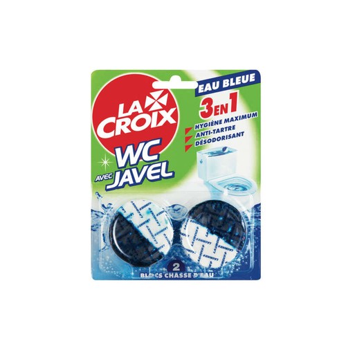 La Croix Wc Bloc Chasse Javel Eau Bleue 96g
