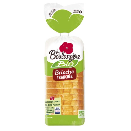 La Boulangère Brioche tranchée Bio 400g