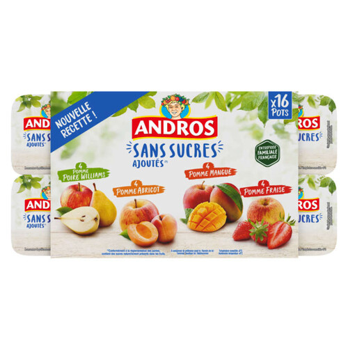 Andros Compote aux fruits 16 x 100g