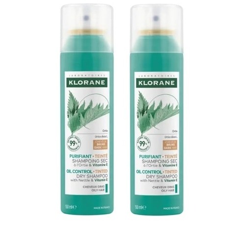 klorane Shampoing sec à l'ortie teinte 2x150ml