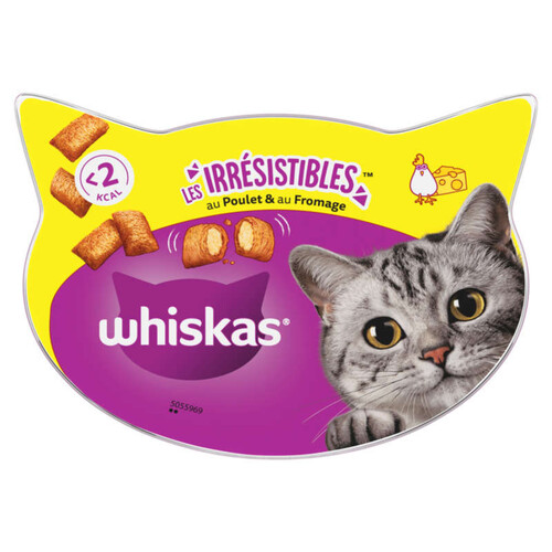 Whiskas les Irrésistibles Friandises au poulet et au fromage pour chat 60g