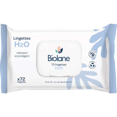 Biolane Lingettes Epaisses H2O Recharge x72