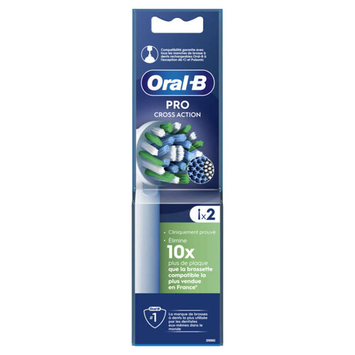 Oral-B Brossettes Pour Brosse À Dents Pro Cross Action x2