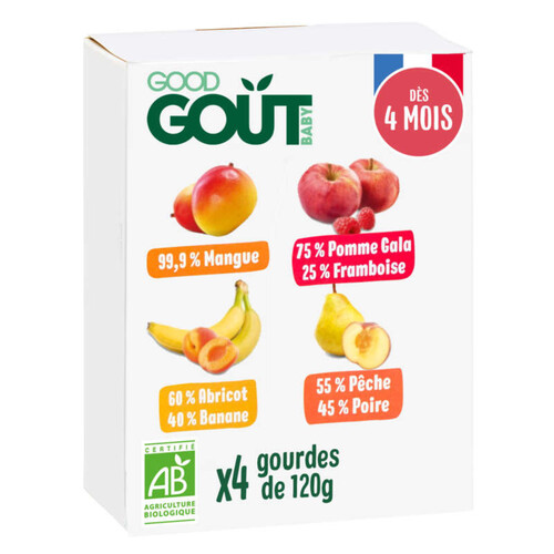 Good Goût Dessert Variétés de Fruits 4x120g