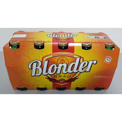 Blonderbräu bière blonde de luxe, 4,6% vol 10x25cl