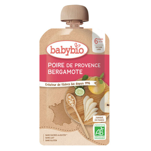 Babybio Poire de Provence Bergamote 120g